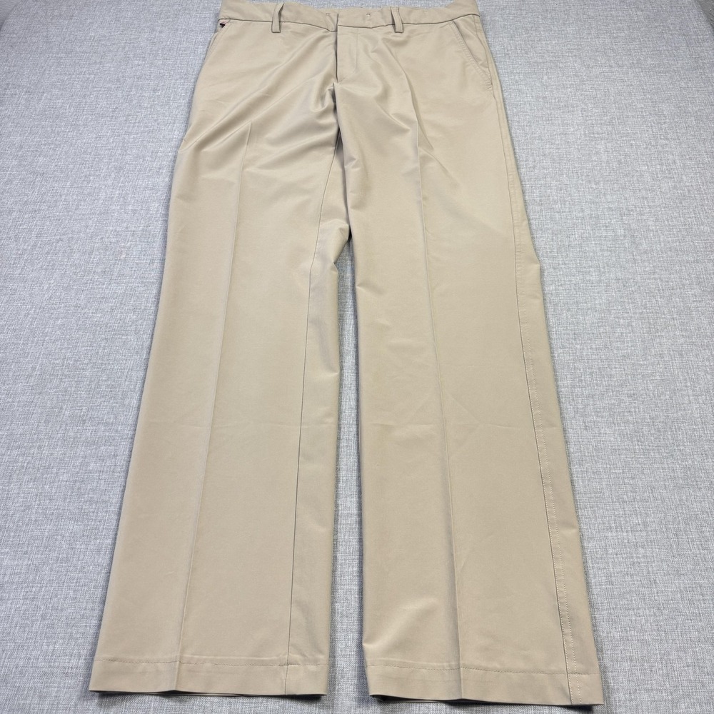 J. Lindeberg Pants Mens 34x34 Beige Chino Micro Stretch Flat Front Straight